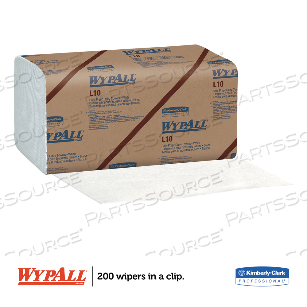 L10 SANI-PREP DAIRY TOWELS, BANDED, 2-PLY, 9.3 X 10.5 L10 SANI-PREP DAIRY TOWELS, BANDED, 2-PLY, 9.3 X 10.5