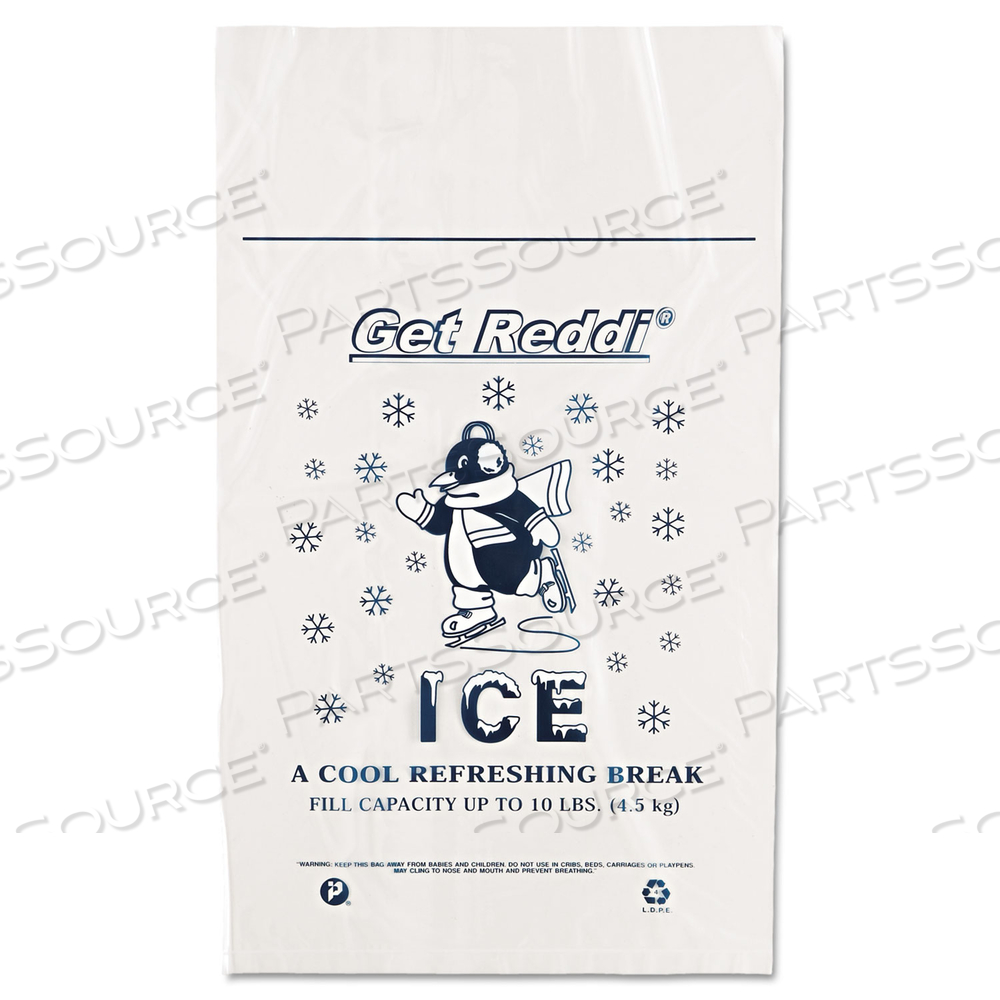 ICE BAGS, 1.5 MIL, 12" X 21", CLEAR by Inteplast Group