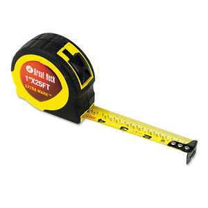 EXTRAMARK POWER TAPE, 1" X 25 FT, STEEL, YELLOW/BLACK by Great Neck