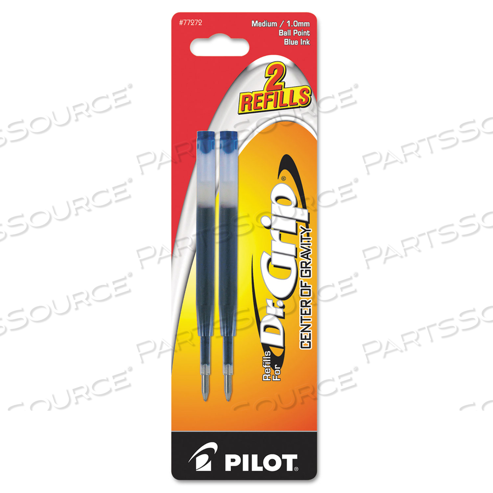 REFILL FOR PILOT DR. GRIP CENTER OF GRAVITY BALLPOINT PENS, MEDIUM CONICAL TIP, BLUE INK by Pilot