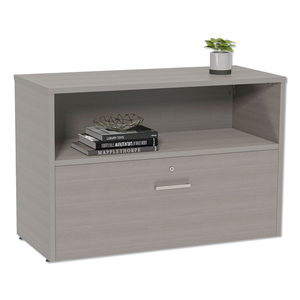 URBAN 36" CREDENZA, BOTTOM PEDESTAL, 35.25W X 15.25D X 23.75H, ASH by Linea Italia Inc URBAN 36" CREDENZA, BOTTOM PEDESTAL, 35.25W X 15.25D X 23.75H, ASH by Linea Italia Inc