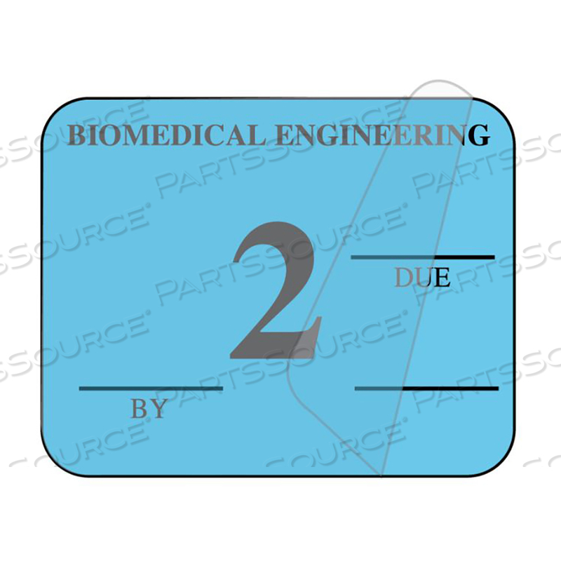 INSPECTION LABEL, 2, 1-1/4 IN W X 1 IN H, LIGHT BLUE, SYNTHETIC PAPER by United Ad Label