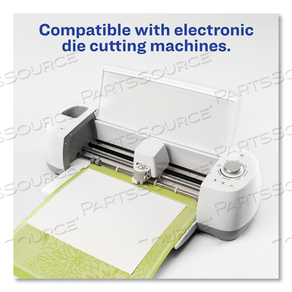 AVERY STICKER PROJECT PAPER LASER/INKJET MULTIPURPOSE LABELS, 11 X 8.5, GLOSSY CLEAR, 1 LABEL/SHEET by Avery