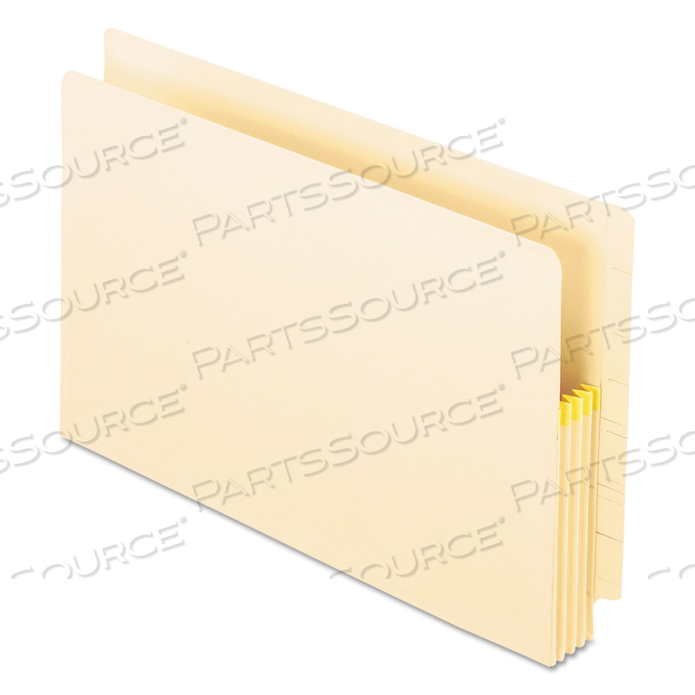 MANILA DROP FRONT SHELF FILE POCKETS WITH RIP-PROOF-TAPE GUSSET TOP, 3.5" EXPANSION, LEGAL SIZE, MANILA by Esselte Pendaflex Corp. MANILA DROP FRONT SHELF FILE POCKETS WITH RIP-PROOF-TAPE GUSSET TOP, 3.5" EXPANSION, LEGAL SIZE, MANILA by Esselte Pendaflex Corp.
