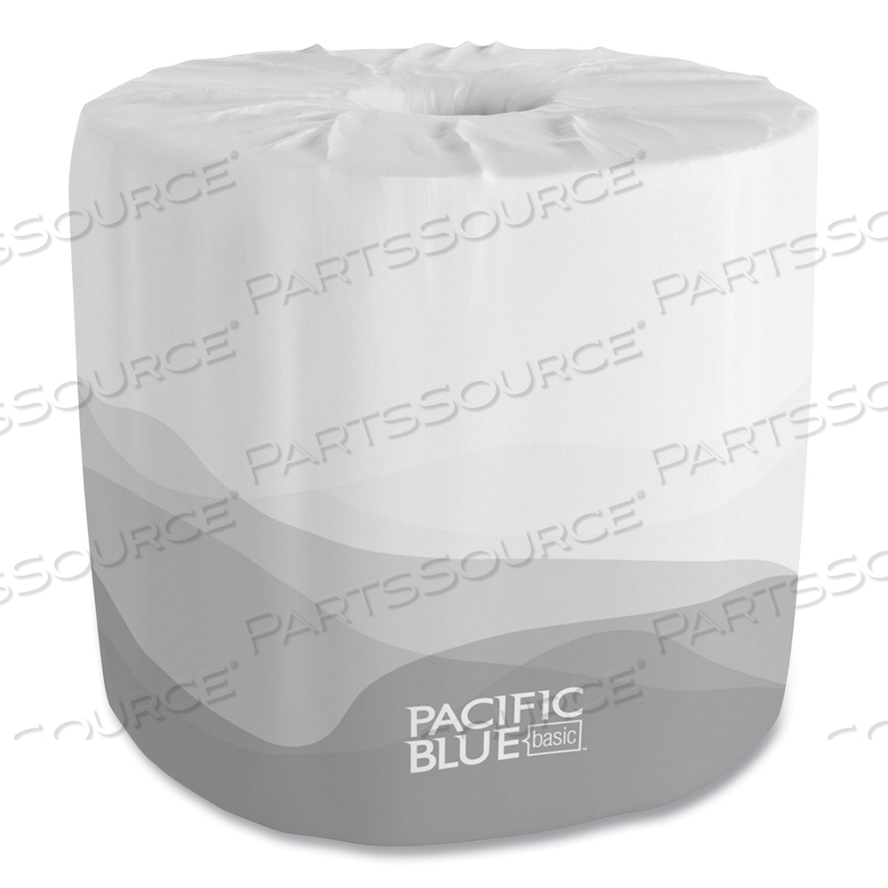 PACIFIC BLUE BASIC BATHROOM TISSUE, SEPTIC SAFE, 2-PLY, WHITE, 550 SHEETS/ROLL by Georgia-Pacific