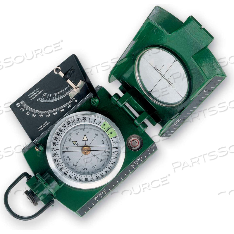 TAR-11 METAL COMPASS, LIQUID FILLED WITH CLINOMETER, GREEN by Konus Usa Corporation