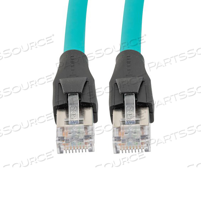 100FT L TEAL RJ45 DOUBLE SHIELDED CAT6A HIGH FLEX ETHERNET CABLE by L-com, Inc. 100FT L TEAL RJ45 DOUBLE SHIELDED CAT6A HIGH FLEX ETHERNET CABLE by L-com, Inc.