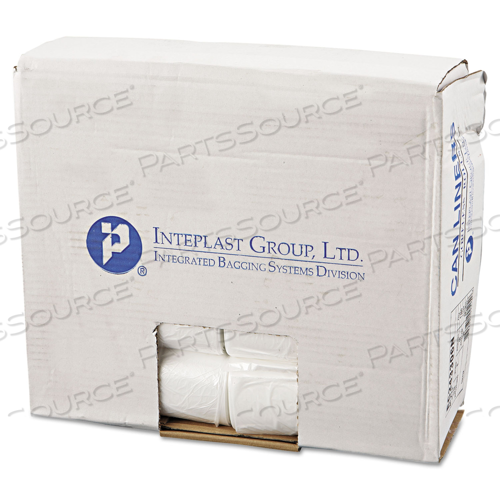 HIGH-DENSITY COMMERCIAL CAN LINERS, 16 GAL, 6 MICRONS, 24" X 33", NATURAL, 50 BAGS/ROLL by Inteplast Group