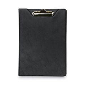 VALUE PADFOLIO, HEAVYWEIGHT SEALED VINYL, BRASS CLIP, INSIDE FRONT POCKET, BLACK by Samsill