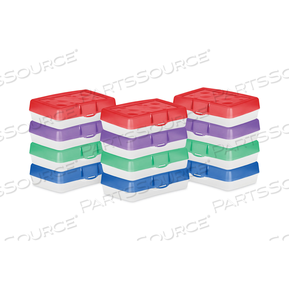 PENCIL BOX, 8.38" X 5.63" X 2.5", RANDOMLY ASSORTED COLORS by Storex