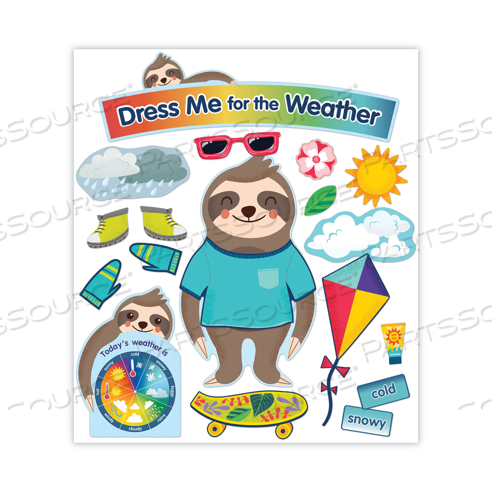CURRICULUM BULLETIN BOARD SET, DRESS ME FOR THE WEATHER, 54 PIECES by Carson-Dellosa Publishing