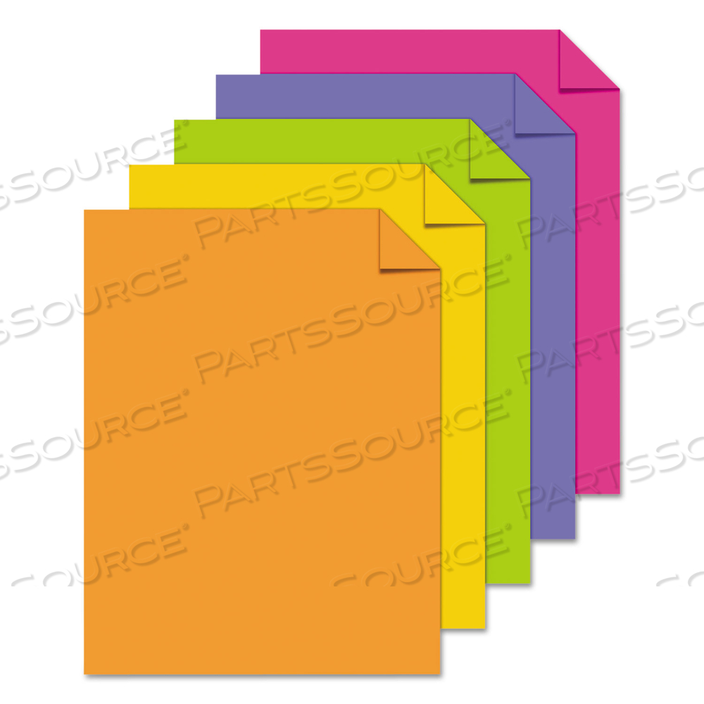 COLOR PAPER - "HAPPY" ASSORTMENT, 24 LB BOND WEIGHT, 8.5 X 11, ASSORTED HAPPY COLORS by Astrobrights COLOR PAPER - "HAPPY" ASSORTMENT, 24 LB BOND WEIGHT, 8.5 X 11, ASSORTED HAPPY COLORS by Astrobrights