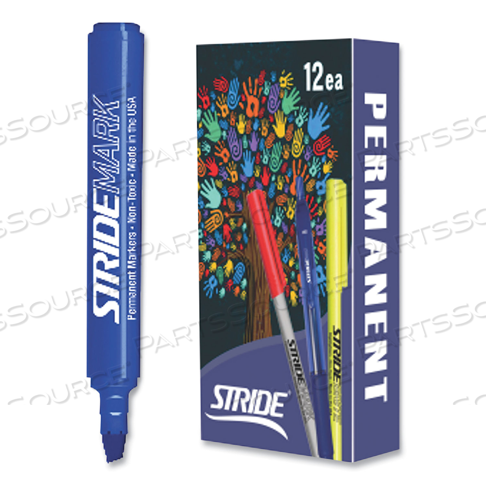 STRIDEMARK TANK PERMANENT MARKER, BROAD CHISEL TIP, BLUE by Stride