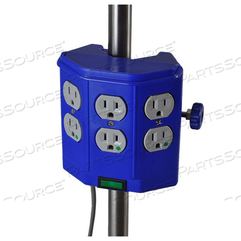 6 OUTLETS IV POLE POWER STRIP - 15 FT by David Scott Company 6 OUTLETS IV POLE POWER STRIP - 15 FT by David Scott Company
