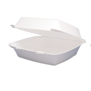 FOAM HINGED LID CONTAINERS, 9.25 X 9.5 X 3 by Dart Container Corporation