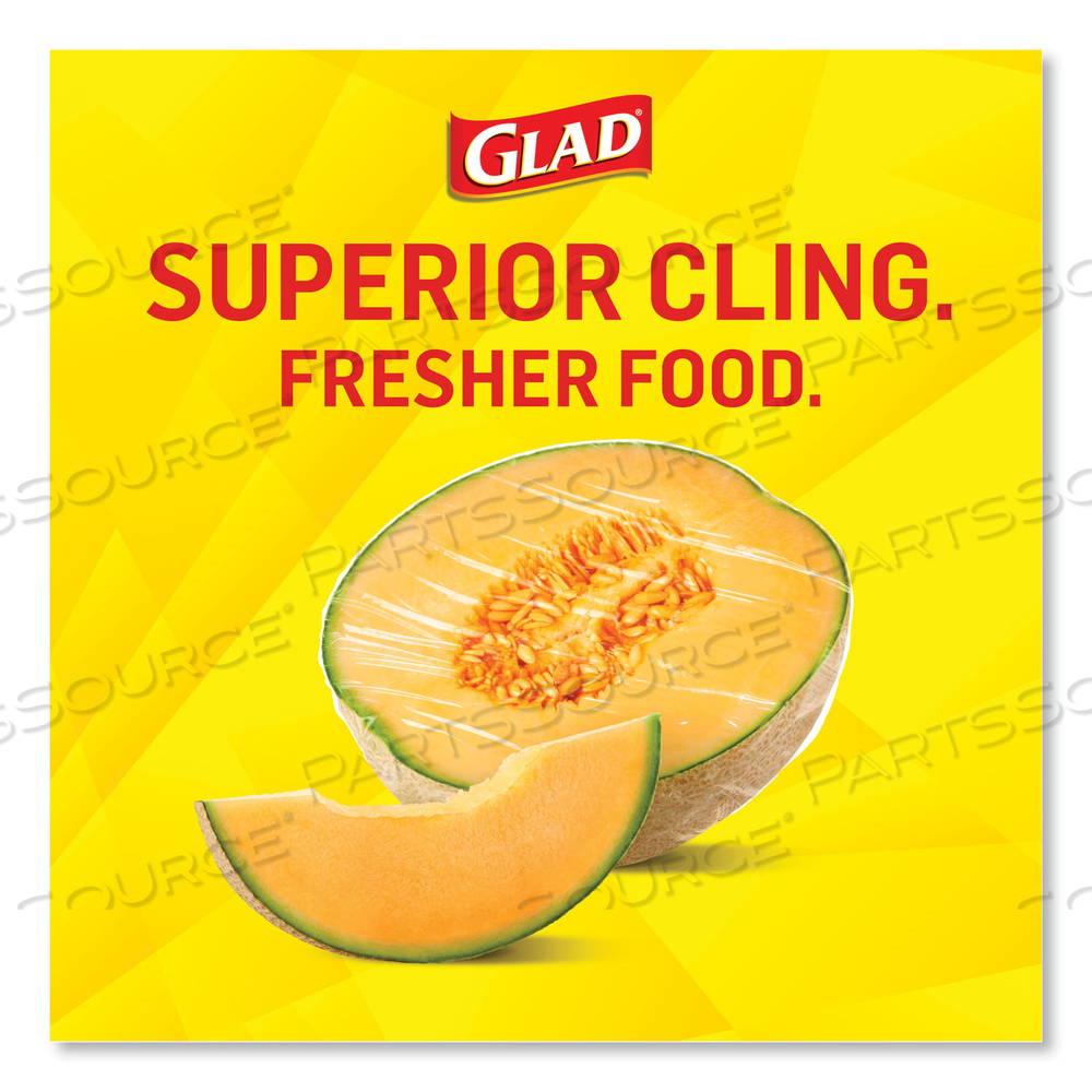 CLINGWRAP PLASTIC WRAP, 200 SQUARE FOOT ROLL, CLEAR/CARTON by Glad CLINGWRAP PLASTIC WRAP, 200 SQUARE FOOT ROLL, CLEAR/CARTON by Glad