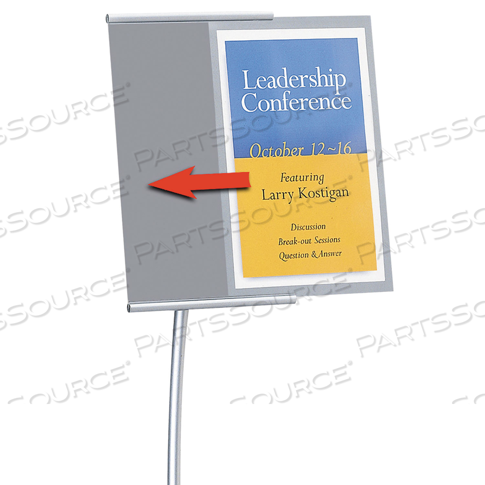 DESIGNER SIGN STAND, SILVER ALUMINUM FRAME, 11 X 17 by Quartet DESIGNER SIGN STAND, SILVER ALUMINUM FRAME, 11 X 17 by Quartet