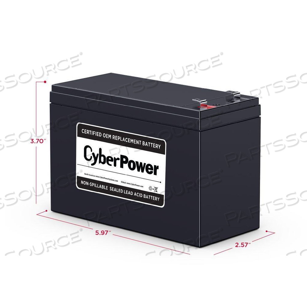 ONE REPLACEMENT SEALED LEAD ACID BATTERY TO UPS SYSTEMS by CyberPower
