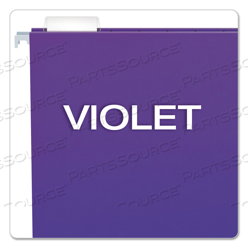 COLORED HANGING FOLDERS, LETTER SIZE, 1/5-CUT TABS, VIOLET by Esselte Pendaflex Corp. COLORED HANGING FOLDERS, LETTER SIZE, 1/5-CUT TABS, VIOLET by Esselte Pendaflex Corp.