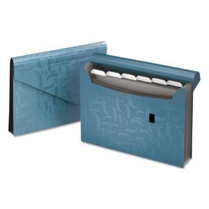 EXPANDING POLY FILES, 3.5" EXPANSION, 7 SECTIONS, HOOK/LOOP CLOSURE, 1/6-CUT TABS, LETTER SIZE, BLUE by Esselte Pendaflex Corp. EXPANDING POLY FILES, 3.5" EXPANSION, 7 SECTIONS, HOOK/LOOP CLOSURE, 1/6-CUT TABS, LETTER SIZE, BLUE by Esselte Pendaflex Corp.