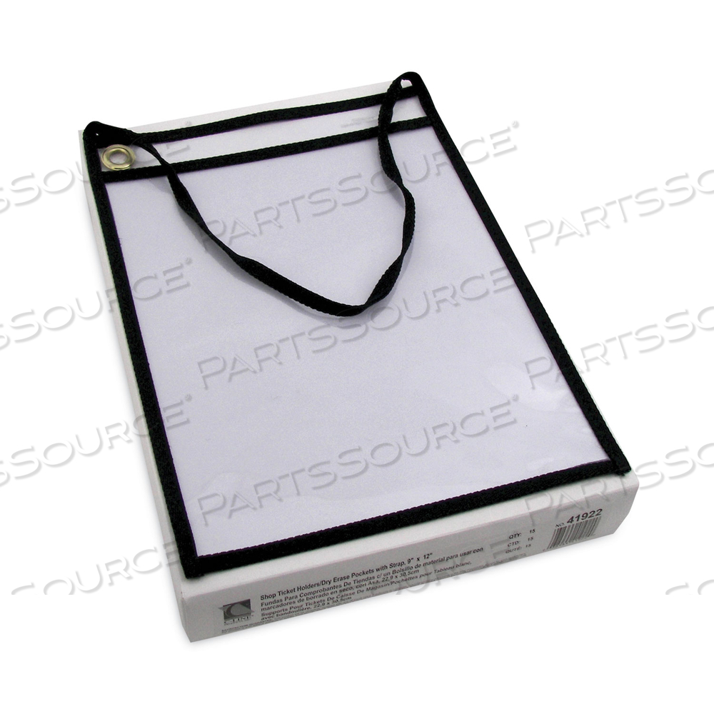 1-POCKET SHOP TICKET HOLDER W/SETRAP, BLACK STITCHING, 75-SHEET, 9 X 12 1-POCKET SHOP TICKET HOLDER W/SETRAP, BLACK STITCHING, 75-SHEET, 9 X 12