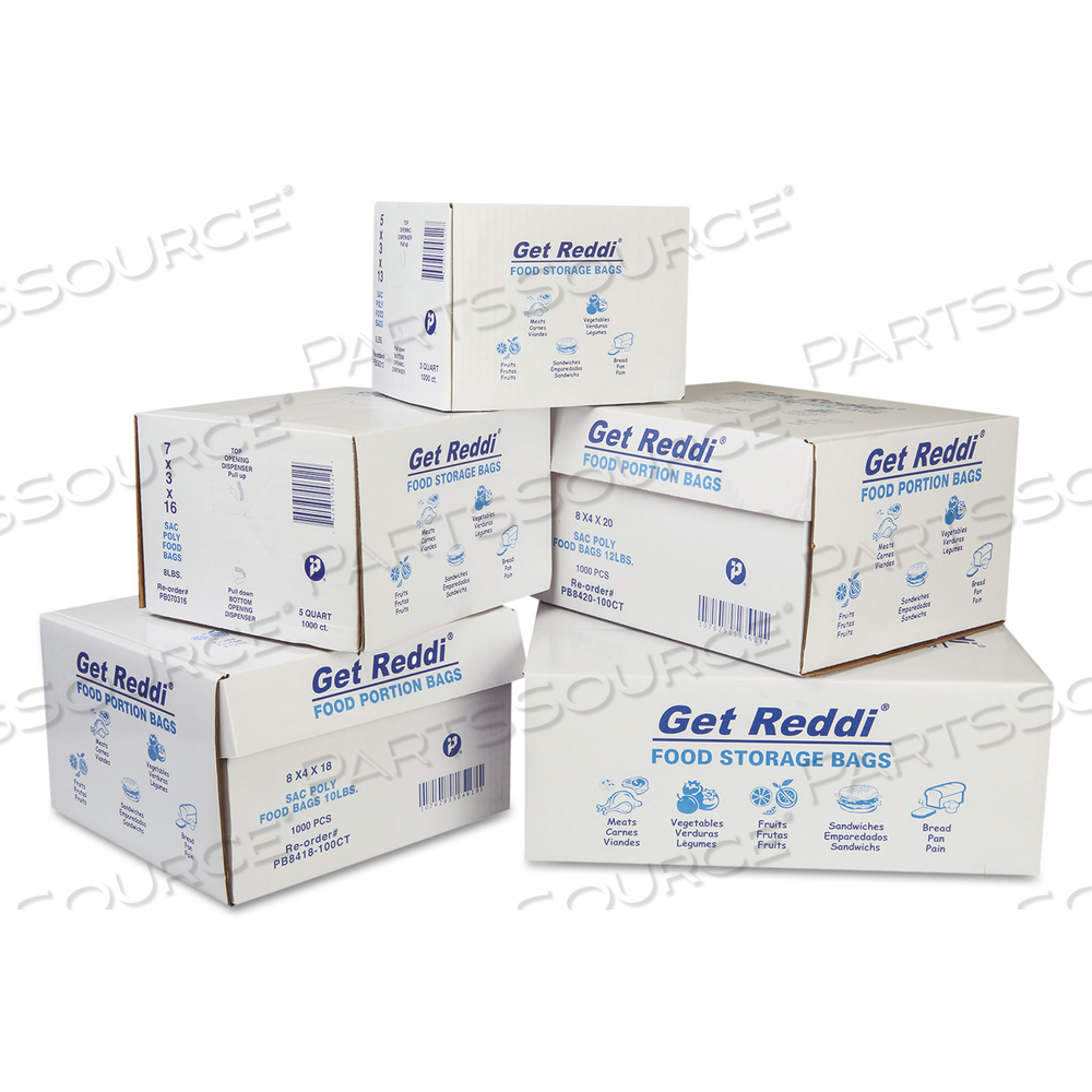 FOOD AND UTILITY BAGS, 8 QT, 1.2 MIL, 8" X 18", CLEAR by Inteplast Group FOOD AND UTILITY BAGS, 8 QT, 1.2 MIL, 8" X 18", CLEAR by Inteplast Group