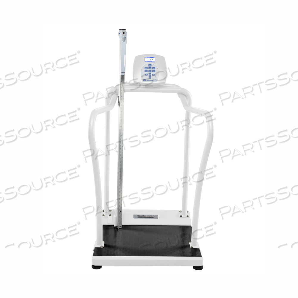 DIGITAL HANDRAIL SCALE WITH HEIGHT ROD 1000 LB X 0.2 LB by Health O Meter Professional Scales