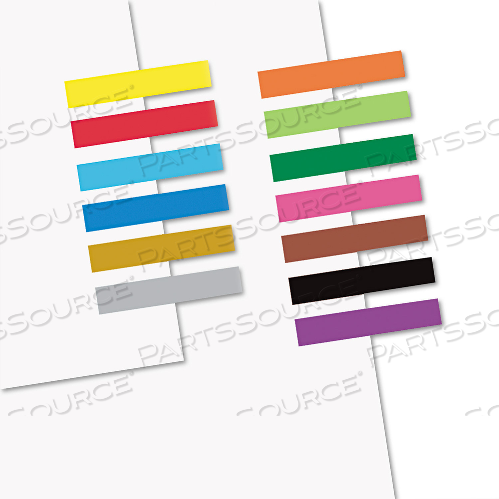 REMOVABLE/REUSABLE PAGE FLAGS, 13 ASSORTED COLORS by Redi-Tag