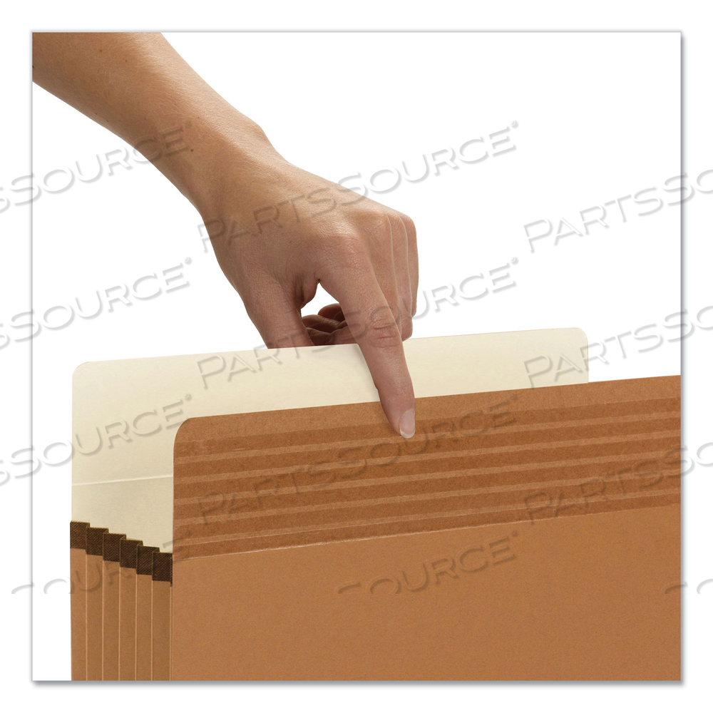 EASY GRIP POCKETS, 5.25" EXPANSION, LETTER SIZE, REDROPE by Smead