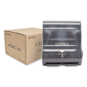 VALAY 10 INCH ROLL TOWEL DISPENSER, 13.25 X 9 X 14.25, BLACK by Morcon Tissue VALAY 10 INCH ROLL TOWEL DISPENSER, 13.25 X 9 X 14.25, BLACK by Morcon Tissue
