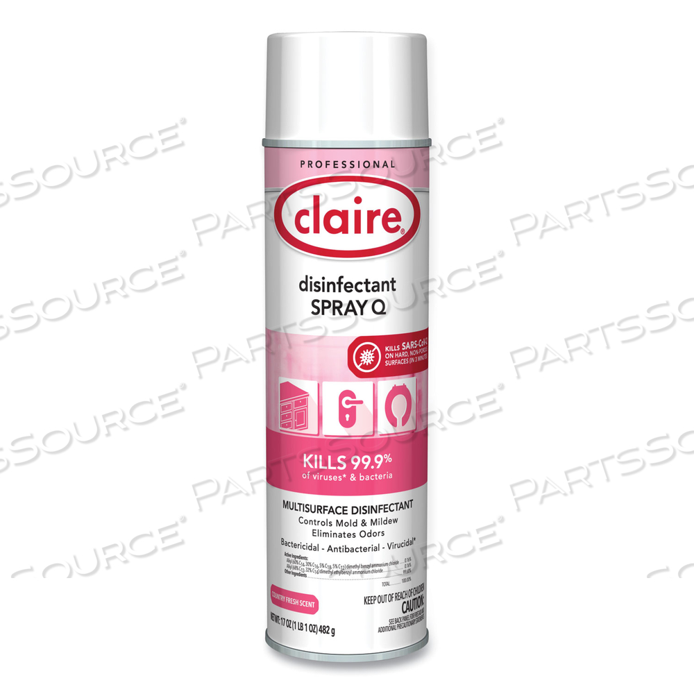 SPRAY Q DISINFECTANT, COUNTRY FRESH SCENT, 17 OZ AEROSOL SPRAY by Claire