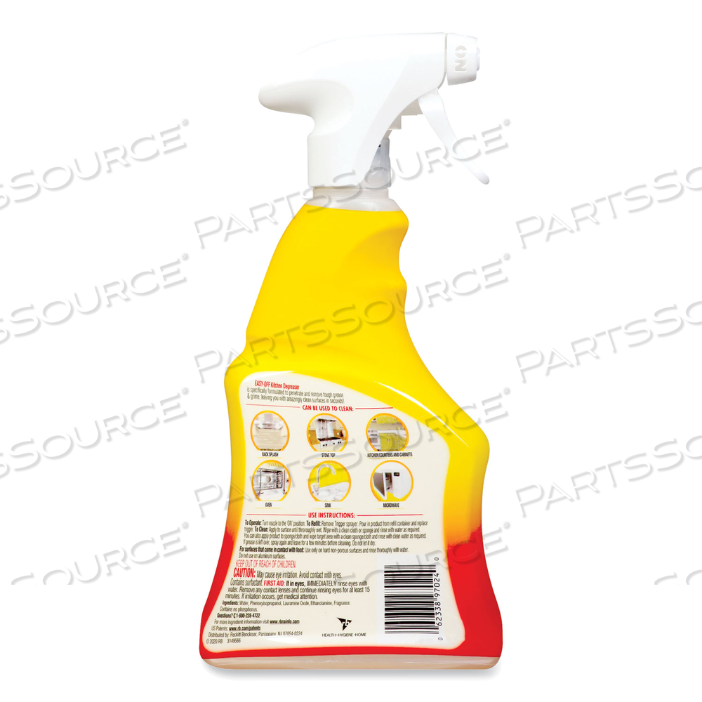 KITCHEN DEGREASER, LEMON SCENT, 16 OZ SPRAY BOTTLE by Easy-Off KITCHEN DEGREASER, LEMON SCENT, 16 OZ SPRAY BOTTLE by Easy-Off