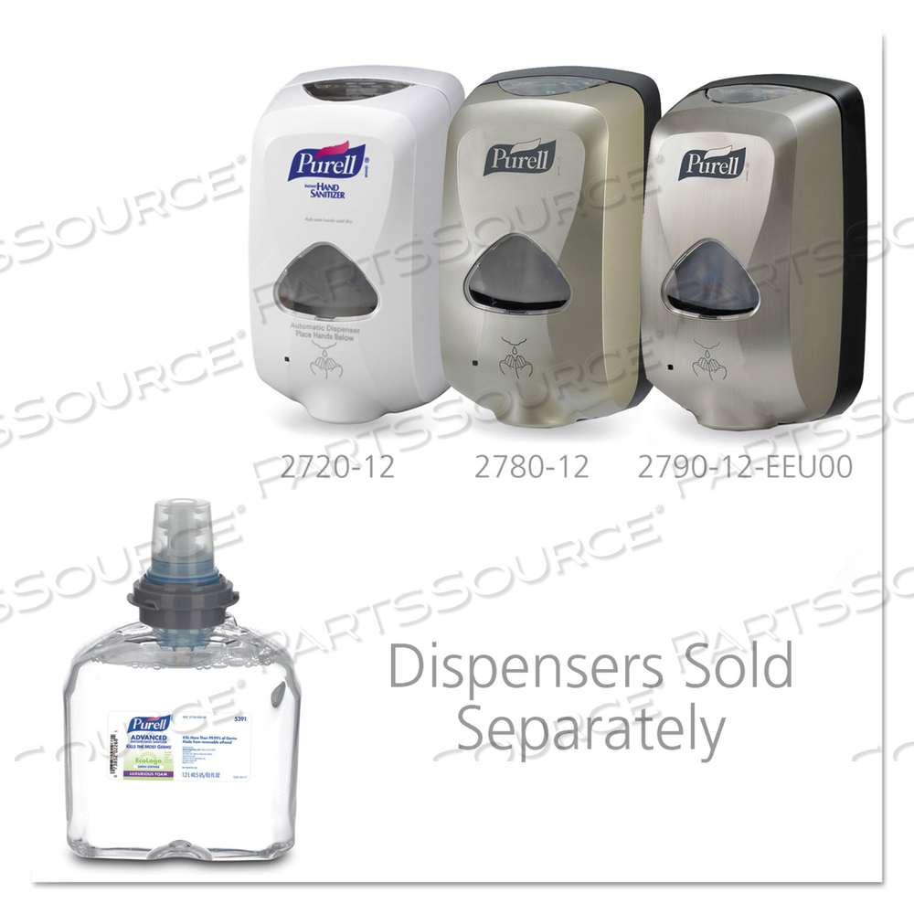 GREEN CERTIFIED TFX REFILL ADVANCED FOAM HAND SANITIZER, 1,200 ML, FRAGRANCE-FREE by Purell GREEN CERTIFIED TFX REFILL ADVANCED FOAM HAND SANITIZER, 1,200 ML, FRAGRANCE-FREE by Purell