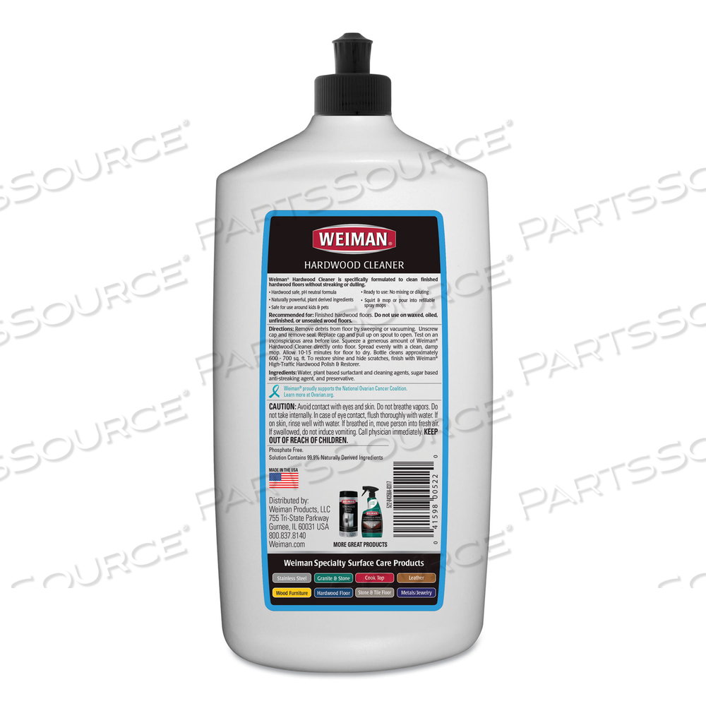 HARDWOOD FLOOR CLEANER, 32 OZ SQUEEZE BOTTLE by Weiman