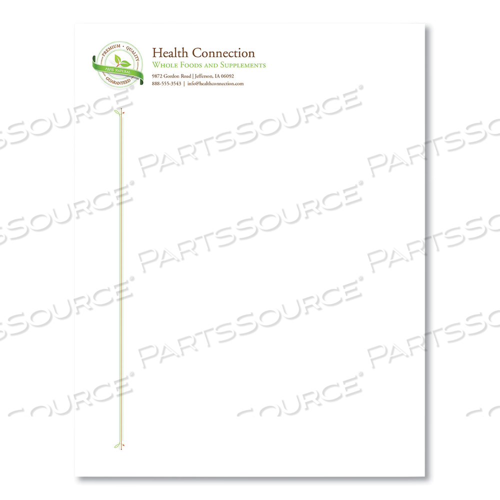 25% COTTON BUSINESS PAPER, 95 BRIGHT, 20 LB BOND WEIGHT, 8.5 X 11, WHITE, 500 SHEETS/REAM by SOUTHWORTH PRODUCTS CORP