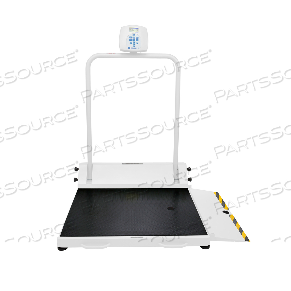 DIGITAL WHEELCHAIR RAMP SCALE, KG ONLY, 454 X 0.1 KG, 1-1/2 IN HIGH-CONTRAST COLOR TFT-LCD SCREEN DISPLAY, WHITE by Health O Meter Professional Scales
