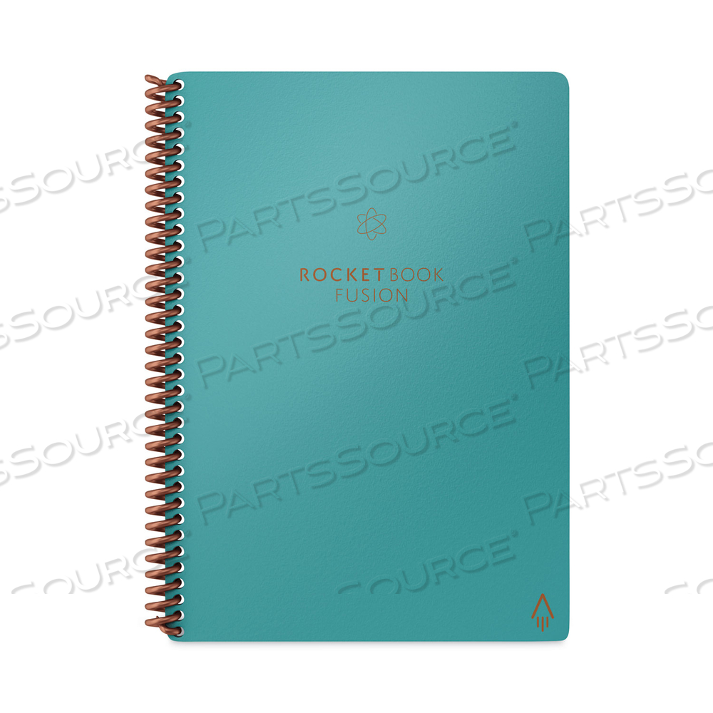 FUSION SMART NOTEBOOK, SEVEN ASSORTED PAGE FORMATS, TEAL COVER, 8.8 X 6, 21 SHEETS by Rocketbook