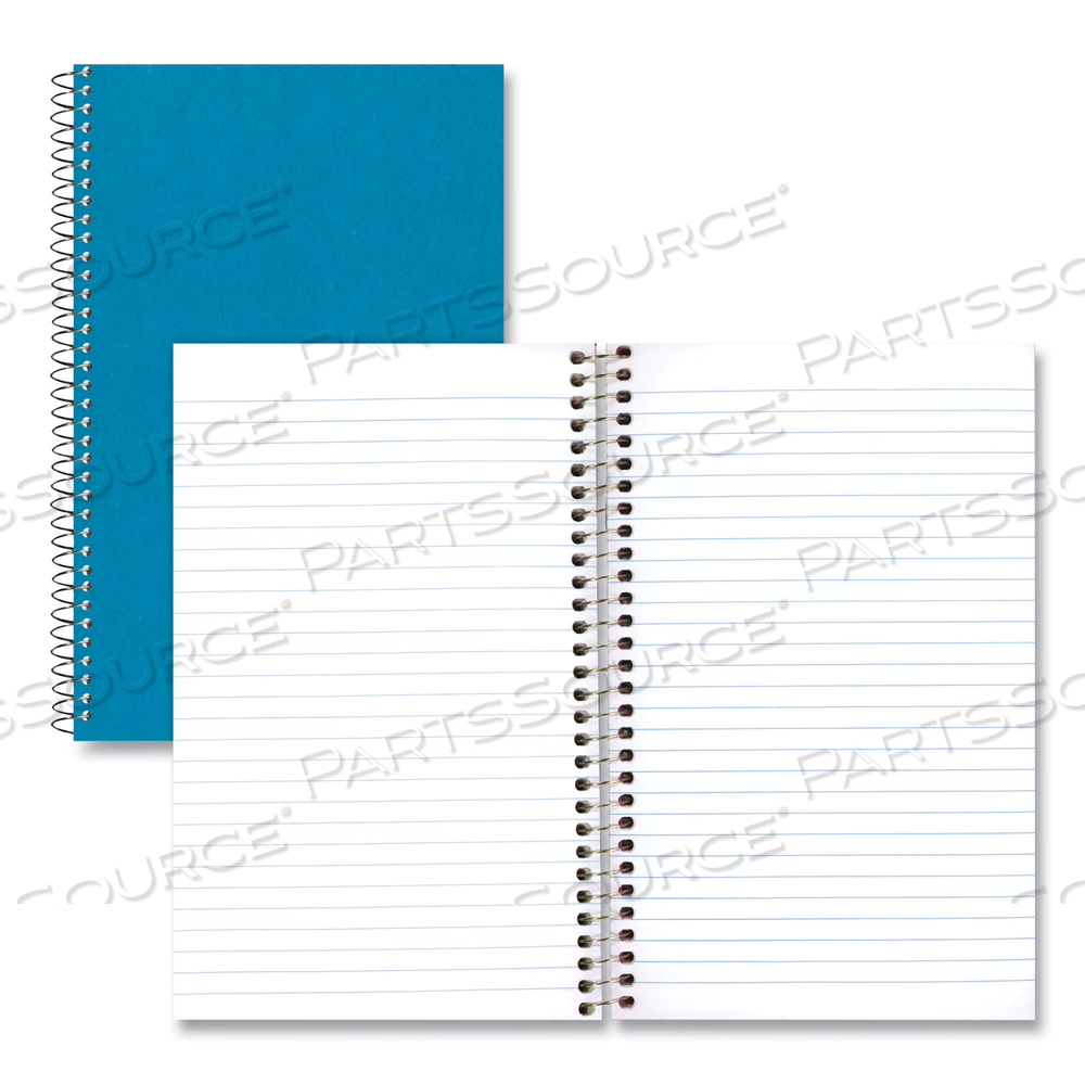 SINGLE-SUBJECT WIREBOUND NOTEBOOKS, 1 SUBJECT, MEDIUM/COLLEGE RULE, KOLOR KRAFT BLUE FRONT COVER, 9.5 X 6, 80 SHEETS by National