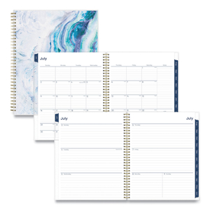 GEMMA ACADEMIC YEAR WEEKLY/MONTHLY PLANNER, GEODE ARTWORK, 11 X 8.5, BLUE/PURPLE COVER, 12-MONTH (JULY-JUNE): 2023-2024 by Blue Sky