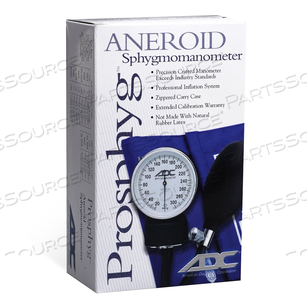 2-TUBE ADULT BLACK DIAL DISPLAY POCKET ANEROID SPHYGMOMANOMETER by American Diagnostic Corporation (ADC)
