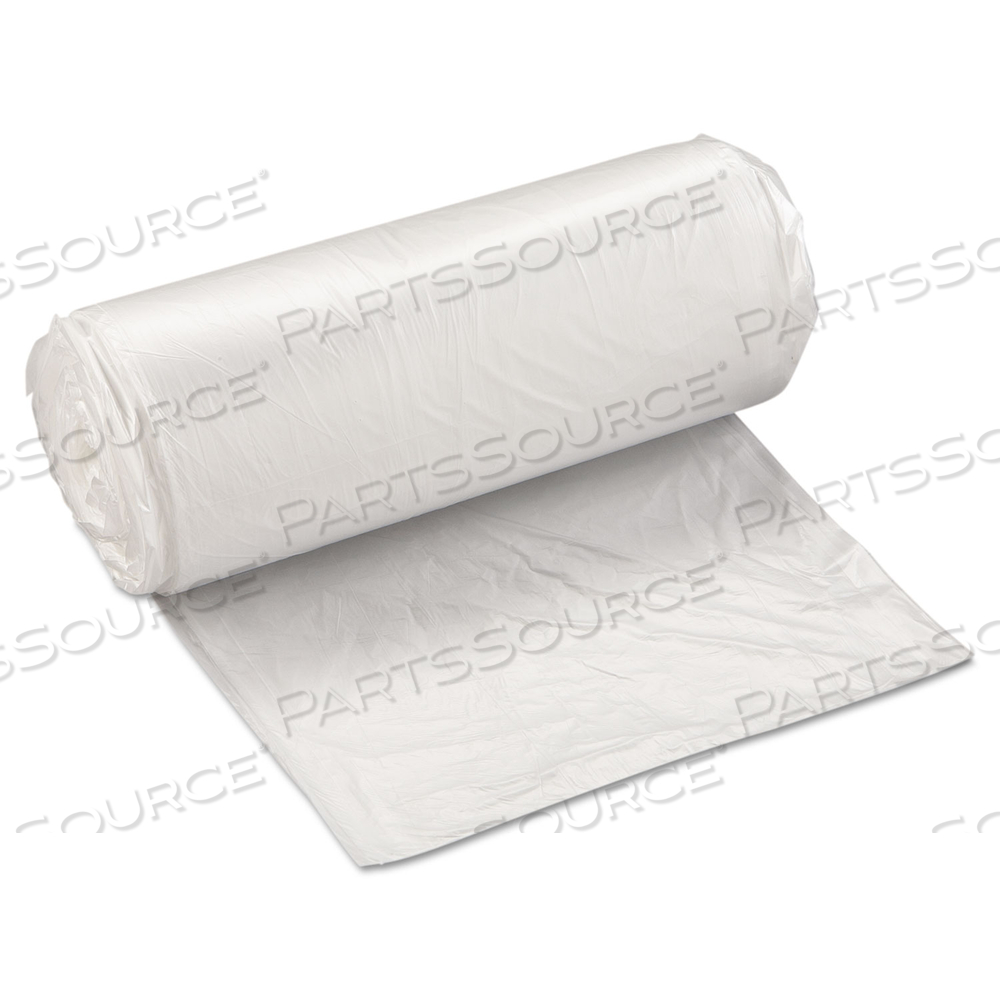 HIGH-DENSITY COMMERCIAL CAN LINERS, 16 GAL, 8 MICRONS, 24" X 33", NATURAL, 50 BAGS/ROLL by Inteplast Group HIGH-DENSITY COMMERCIAL CAN LINERS, 16 GAL, 8 MICRONS, 24" X 33", NATURAL, 50 BAGS/ROLL by Inteplast Group