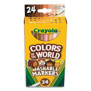 COLORS OF THE WORLD WASHABLE MARKERS, FINE BULLET TIP, ASSORTED COLORS by Crayola
