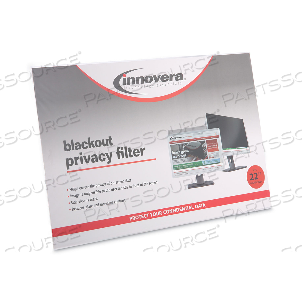 BLACKOUT PRIVACY FILTER FOR 22" WIDESCREEN FLAT PANEL MONITOR, 16:10 ASPECT RATIO by Innovera