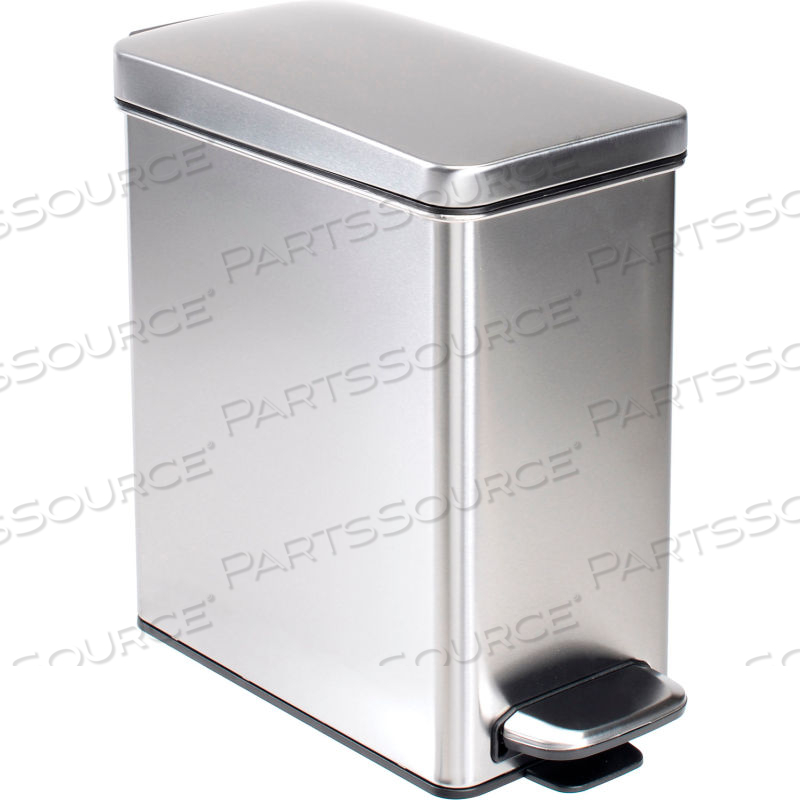 BRUSHED STAINLESS STEEL PROFILE STEP CAN, 2-3/5 GALLON by Simplehuman