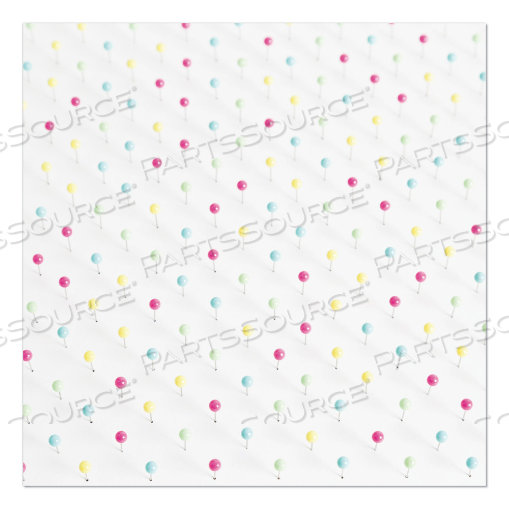 MAP PUSH PINS, PLASTIC, ASSORTED, 0.5" by U Brands