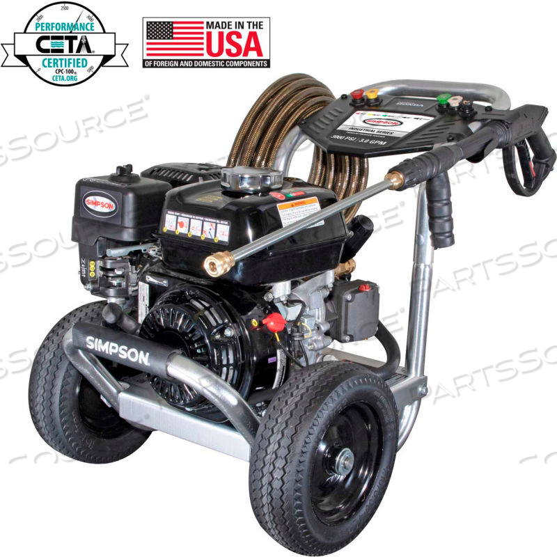 SIMPSON INDUSTRIAL 3000PSI 196CC 3.0GPM GAS PRESSURE WASHER W/HONDA GX200 ENGINE AAA PUMP by FNA Group Inc. SIMPSON INDUSTRIAL 3000PSI 196CC 3.0GPM GAS PRESSURE WASHER W/HONDA GX200 ENGINE AAA PUMP by FNA Group Inc.