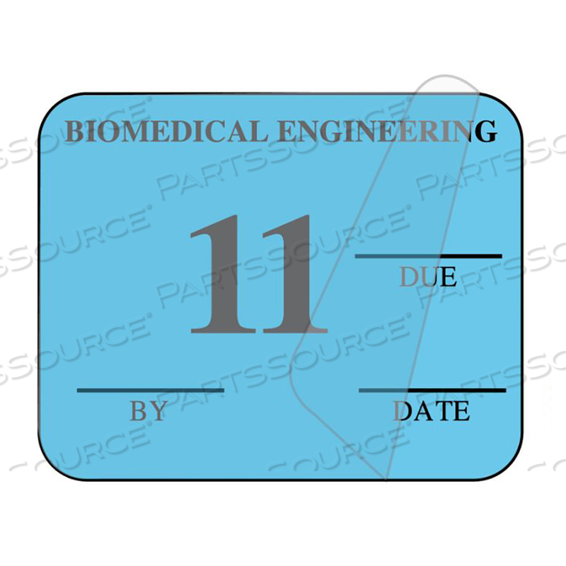 INSPECTION LABEL, 11, 1-1/4 IN W X 1 IN H, LIGHT BLUE, SYNTHETIC PAPER by United Ad Label