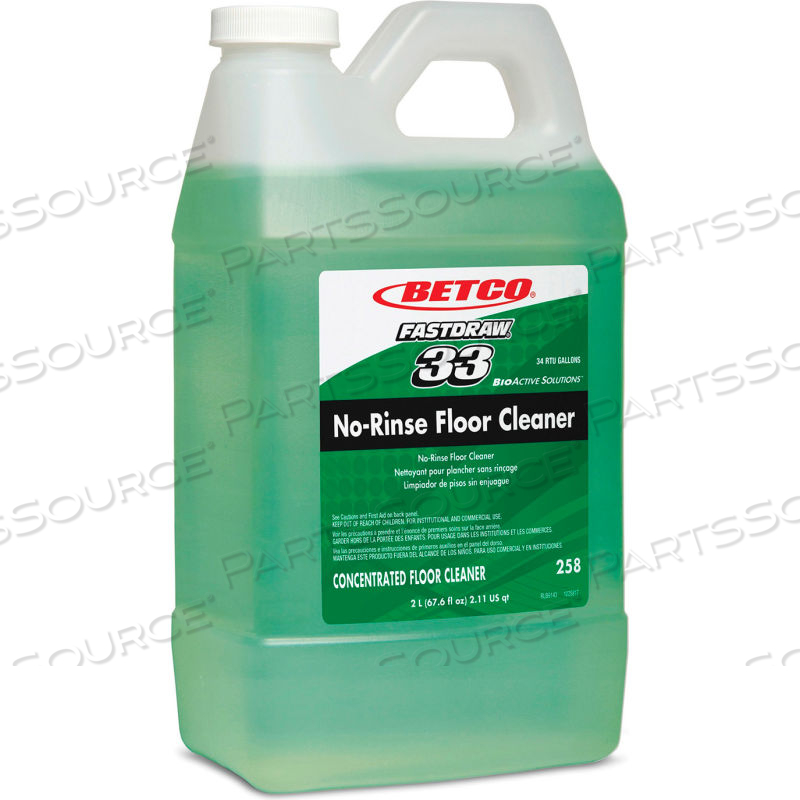 FASTDRAW 33 NO-RINSE FLOOR CLEANER, 64 OZ. BOTTLE, 4 BOTTLES - 25847-00 by Betco Corporation FASTDRAW 33 NO-RINSE FLOOR CLEANER, 64 OZ. BOTTLE, 4 BOTTLES - 25847-00 by Betco Corporation