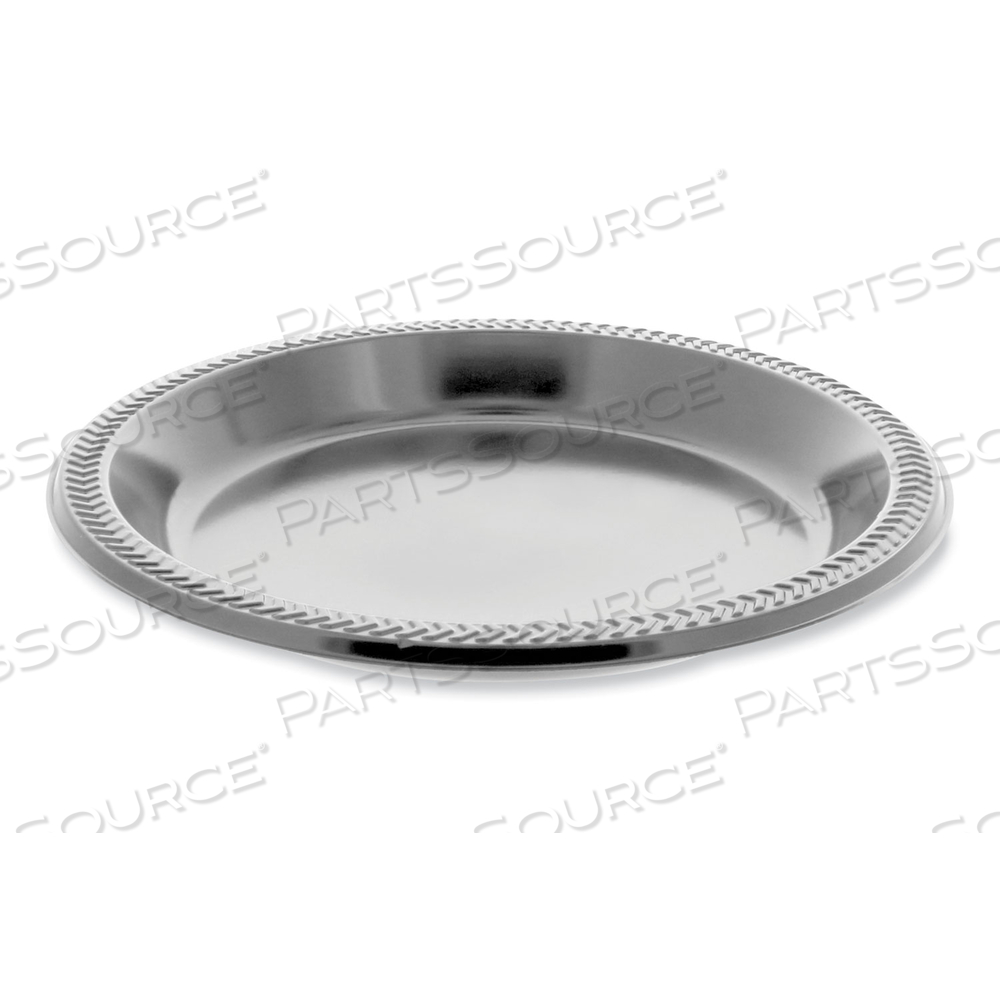 MEADOWARE IMPACT PLASTIC DINNERWARE, PLATE, 10.25" DIA, BLACK 