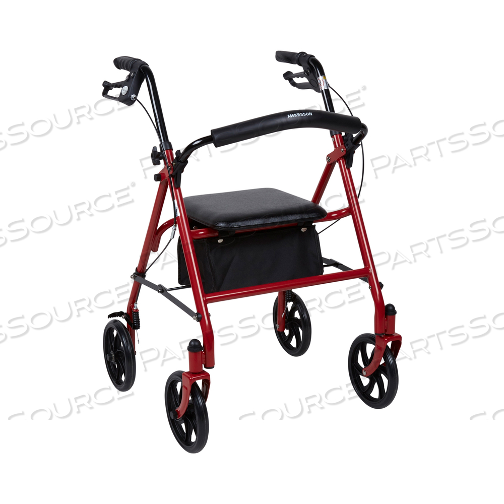 4-WHEEL ROLLATOR, RED by McKesson